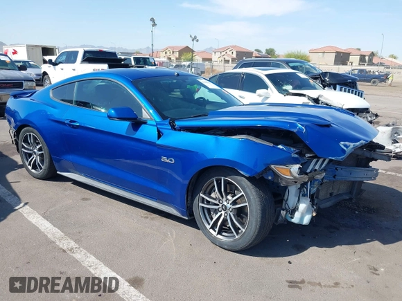 2017 Ford Mustang GT with VIN 1FA6P8CF6H5257348, listed as a IAAI auction lot 41986063 with 58,687 mi miles and . Bid and sale history available at carsss.com. Image 1.