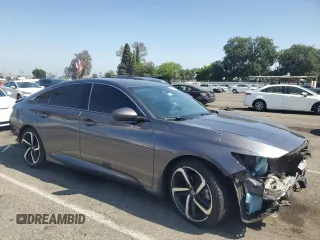 2019 Honda Accord Sport with VIN 1HGCV2F32KA017330, listed as a Copart auction lot 55068015 with 75,016 mi miles and Salvage title. Bid and sale history available at DreamBid. Image 4.