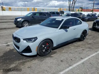 2022 BMW 2 Series M240i xDrive with VIN 3MW53CM05N8C78878, listed as a Copart auction lot 49182695 with 9,049 mi miles and Salvage Title. Bid and sale history available at carsss.com. Image 1.