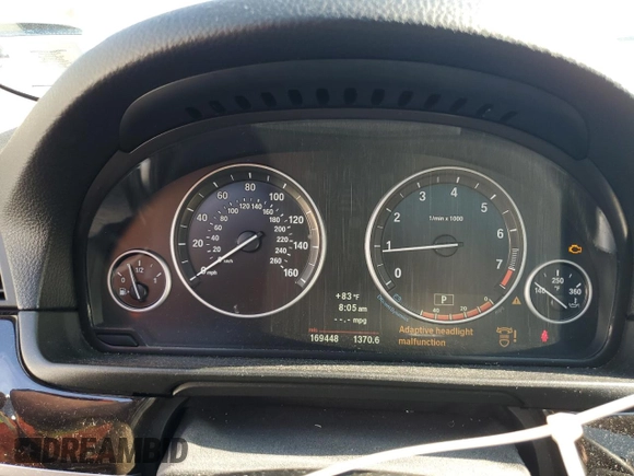 2013 BMW 5 Series 528i xDrive with VIN WBAXH5C57DDW14647, listed as a Copart auction lot 62953695 with 169,448 mi miles and Non repairable. Bid and sale history available at DreamBid. Image 9.