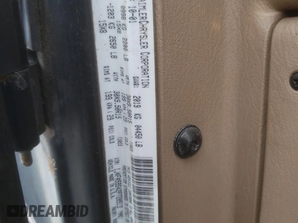 2002 Jeep Wrangler Sahara with VIN 1J4FA59S42P720513, listed as a Copart auction lot 47054805 with 190,922 mi miles and Salvage title. Bid and sale history available at DreamBid. Image 16.