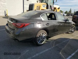 2024 Infiniti Q50 Luxe with VIN JN1EV7BR6RM630707, listed as a Copart auction lot 77115644 with 3,013 mi miles and Salvage Title. Bid and sale history available at DreamBid. Image 3.