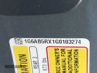 2016 Cadillac ATS Sedan Luxury Collection RWD with VIN 1G6AB5RX1G0103274, listed as a IAAI auction lot 41626772 with 74,795 mi miles. Bid and sale history available at carsss.com. Image 9.