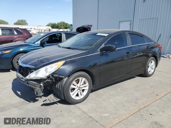 2013 Hyundai Sonata GLS with VIN 5NPEB4AC1DH684887, listed as a Copart auction lot 58855955 with 153,254 mi miles and Salvage title. Bid and sale history available at DreamBid. Image 1.