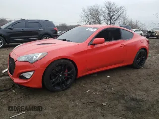 2014 Hyundai Genesis Coupe R-Spec z VIN KMHHT6KD4EU116875, wystawiony jako Copart lot #42717345 z przebiegiem 124 900 mil mil oraz Szkoda całkowita • Salvage title. Historia ofert i sprzedaży dostępna na DreamBid. Obrazek 1.