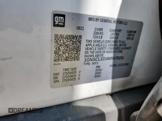 2021 Chevrolet Tahoe Commercial with VIN 1GNSCLED4MR478251, listed as a Copart auction lot 65281205 with Not provided miles and Salvage title. Bid and sale history available at DreamBid. Image 13.
