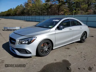 2018 Mercedes-Benz CLA 250 with VIN WDDSJ4GB4JN597586, listed as a Copart auction lot 39567173 with 58,189 mi miles and . Bid and sale history available at DreamBid. Image 1.