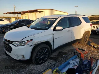 2019 Chevrolet Traverse RS with VIN 1GNERJKX8KJ135999, listed as a Copart auction lot 83758214 with 123,079 mi miles and Salvage Title. Bid and sale history available at carsss.com. Image 1.