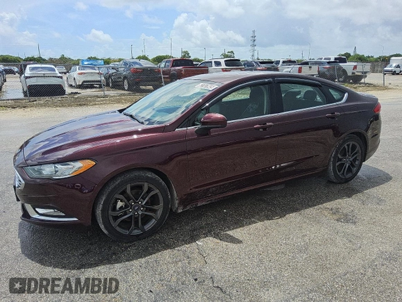2018 Ford Fusion SE with VIN 3FA6P0HD0JR228472, listed as a Copart auction lot 62747845 with 62,554 mi miles and Clean title. Bid and sale history available at DreamBid. Image 1.