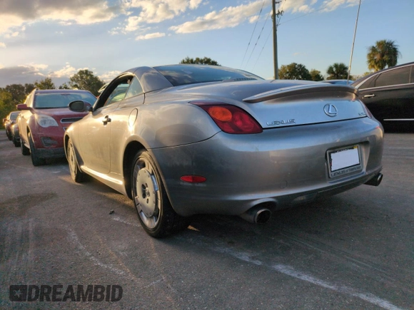 2002 Lexus SC with VIN JTHFN48Y520020257, listed as a Copart auction lot 75769604 with Not Provided miles and Salvage Title. Bid and sale history available at carsss.com. Image 2.