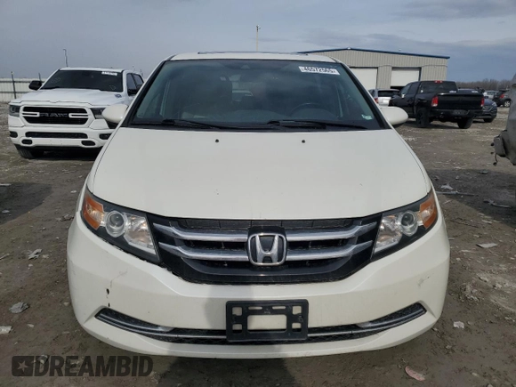 2017 Honda Odyssey EX-L with VIN 5FNRL5H68HB024712, listed as a Copart auction lot 46572565 with 104,917 mi miles and Salvage Title. Bid and sale history available at DreamBid. Image 5.