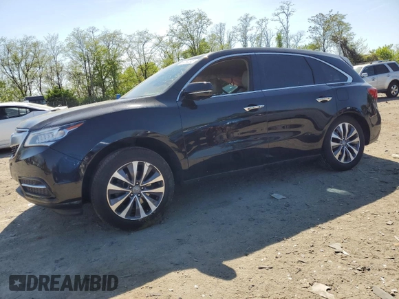 2016 Acura MDX Technology z VIN 5FRYD4H41GB041706, wystawiony jako Copart lot #54180245 z przebiegiem 92 309 mil mil oraz Szkoda całkowita • Salvage title. Historia ofert i sprzedaży dostępna na DreamBid. Obrazek 1.