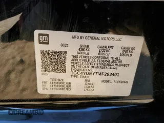 2021 Chevrolet Silverado 3500HD LTZ with VIN 1GC4YUEY7MF293401, listed as a Copart auction lot 82145064 with 15,374 mi miles and Salvage Title. Bid and sale history available at carsss.com. Image 12.