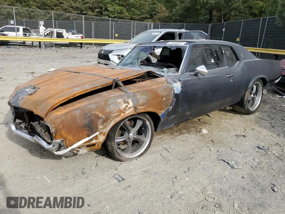 1971 Oldsmobile Cutlass with VIN 342571M217077, listed as a Copart auction lot 74833304 with Not Provided miles and Salvage Title. Bid and sale history available at DreamBid. Image 1.