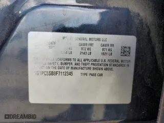 2015 Chevrolet Cruze LT with VIN 1G1PC5SB8F7112345, listed as a Copart auction lot 48813315 with 84,771 mi miles and Salvage Title. Bid and sale history available at carsss.com. Image 12.