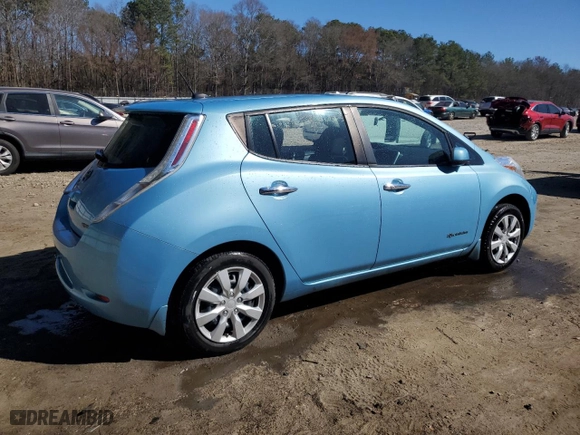 2015 Nissan LEAF SV with VIN 1N4AZ0CPXFC329546, listed as a Copart auction lot 46837215 with 105,960 mi miles and Salvage Title. Bid and sale history available at carsss.com. Image 3.