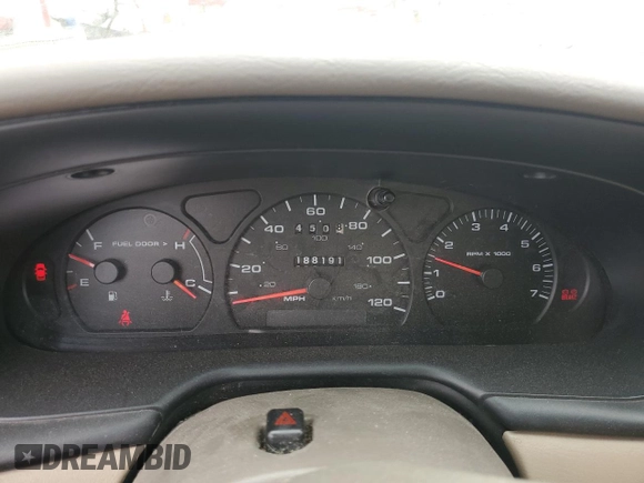 2001 Mercury Sable LS Premium with VIN 1MEHM59S11G632196, listed as a Copart auction lot 46815415 with 188,191 mi miles and Salvage Title. Bid and sale history available at DreamBid. Image 9.