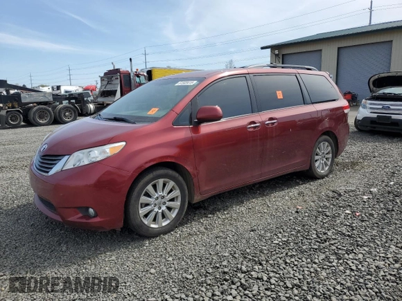 2011 Toyota Sienna XLE z VIN 5TDDK3DC5BS007897, wystawiony jako Copart lot #51503415 z przebiegiem 151 158 mil mil oraz Szkoda całkowita • Salvage title. Historia ofert i sprzedaży dostępna na DreamBid. Obrazek 1.