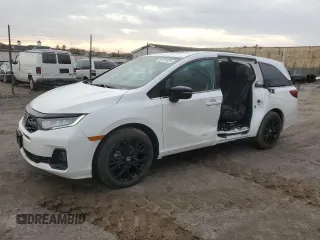 2025 Honda Odyssey Sport-L with VIN 5FNRL6H76SB001743, listed as a Copart auction lot 43417425 with 4,461 mi miles and Salvage Title. Bid and sale history available at carsss.com. Image 1.