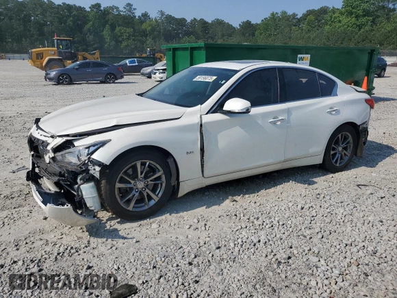 2017 Infiniti Q50 Premium z VIN JN1EV7APXHM738598, wystawiony jako Copart lot #59156075 z przebiegiem 178 498 mil mil oraz Szkoda całkowita • Salvage title. Historia ofert i sprzedaży dostępna na DreamBid. Obrazek 1.
