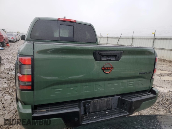 2023 Nissan Frontier SV with VIN 1N6ED1EKXPN663452, listed as a Copart auction lot 53535295 with 17,522 mi miles and Salvage title. Bid and sale history available at DreamBid. Image 6.