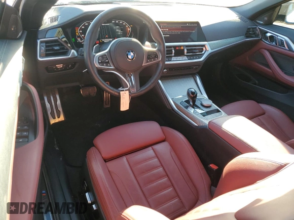 2023 BMW 4 Series M440i with VIN WBA53AT01PCL61211, listed as a Copart auction lot 83972064 with 12,489 mi miles and Salvage Title. Bid and sale history available at DreamBid. Image 8.