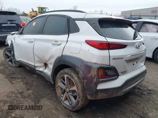2021 Hyundai Kona Ultimate with VIN KM8K5CA58MU721649, listed as a IAAI auction lot 41215632 with 1 mi miles. Bid and sale history available at carsss.com. Image 3.