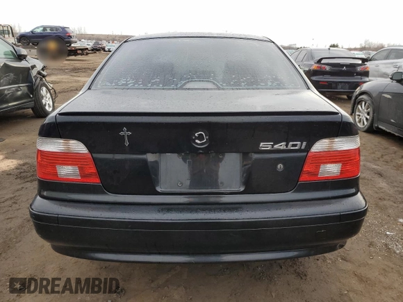 2003 BMW 5 Series 540iA with VIN WBADN63453GN88538, listed as a Copart auction lot 41917404 with 0 mi miles and Salvage Title. Bid and sale history available at carsss.com. Image 6.