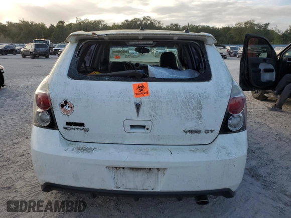 2009 Pontiac Vibe GT with VIN 5Y2SR67059Z423527, listed as a Copart auction lot 78354034 with 175,642 mi miles and Salvage Title. Bid and sale history available at carsss.com. Image 6.