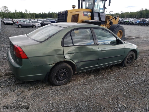 2003 Honda Civic DX with VIN 2HGES16453H906694, listed as a Copart auction lot 60205664 with 379,495 mi miles and Clean Title. Bid and sale history available at carsss.com. Image 3.