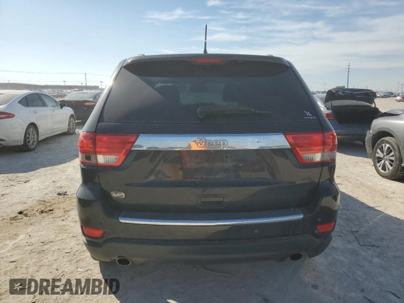 2012 Jeep Grand Cherokee Overland with VIN 1C4RJECT3CC125620, listed as a Copart auction lot 45553565 with 168,409 mi miles and Salvage Title. Bid and sale history available at carsss.com. Image 6.