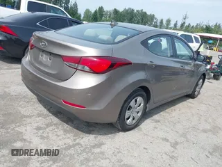 2016 Hyundai Elantra SE with VIN 5NPDH4AE4GH758223, listed as a IAAI auction lot 42576857 with 98,385 mi miles and . Bid and sale history available at DreamBid. Image 4.