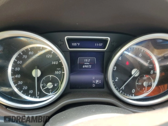 2015 Mercedes-Benz M 350 with VIN 4JGDA5HB2FA529997, listed as a Copart auction lot 59504795 with 69,872 mi miles and Salvage title. Bid and sale history available at DreamBid. Image 9.