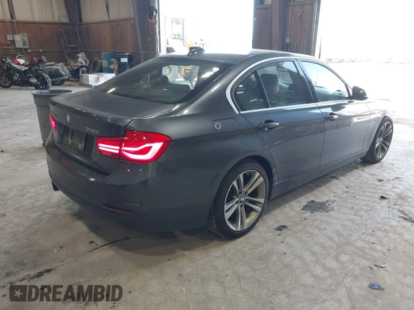 2017 BMW 3 Series 330i xDrive with VIN WBA8D9G54HNU59346, listed as a IAAI auction lot 42097263 with 90,653 mi miles. Bid and sale history available at carsss.com. Image 4.