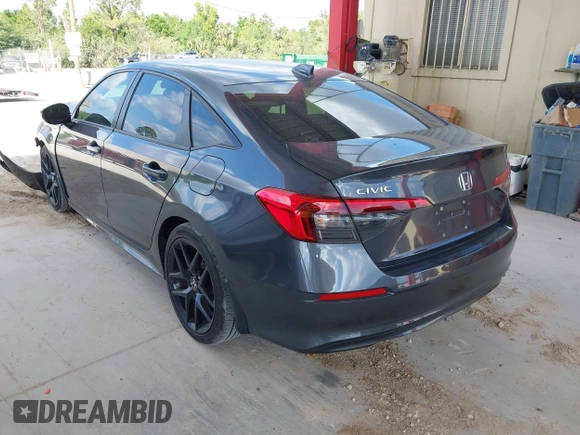 2022 Honda Civic Sedan Sport with VIN 2HGFE2F52NH596002, listed as a IAAI auction lot 41710905 with 33,104 mi miles. Bid and sale history available at carsss.com. Image 3.