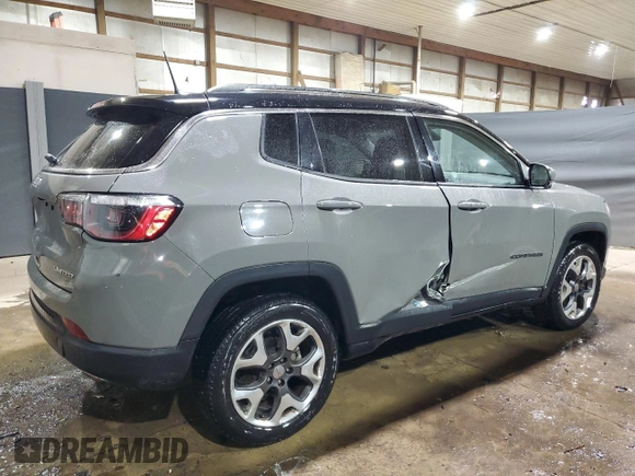 2021 Jeep Compass Limited with VIN 3C4NJDCBXMT596069, listed as a Copart auction lot 42027855 with 119,236 mi miles and Clean title. Bid and sale history available at DreamBid. Image 3.