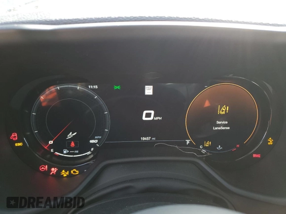 2023 Dodge Hornet GT Plus with VIN ZACNDFBNXP3A01111, listed as a Copart auction lot 48530195 with 19,457 mi miles and Salvage Title. Bid and sale history available at DreamBid. Image 9.