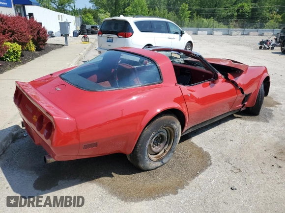 1982 Chevrolet Corvette z VIN 1G1AY8784C5122853, wystawiony jako Copart lot #58346605 z przebiegiem 69 994 mil mil oraz Szkoda całkowita • Salvage title. Historia ofert i sprzedaży dostępna na DreamBid. Obrazek 3.