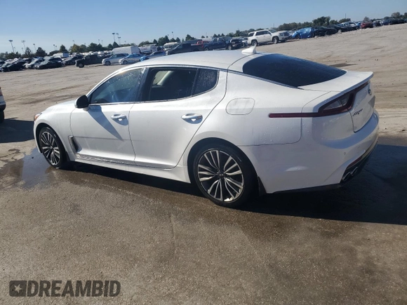 2019 Kia Stinger with VIN KNAE15LA5K6051365, listed as a Copart auction lot 74068034 with 106,590 mi miles and Salvage Title. Bid and sale history available at carsss.com. Image 2.