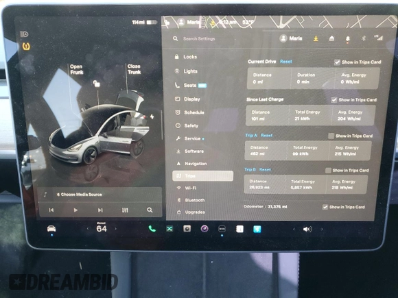 2023 Tesla Model 3 с VIN 5YJ3E1EA9PF402374, выставлен на аукционе Copart как лот 51184075 с пробегом 31 375 миль миль и Списание • Salvage title. История ставок и продаж доступна на DreamBid. Изображение 9.