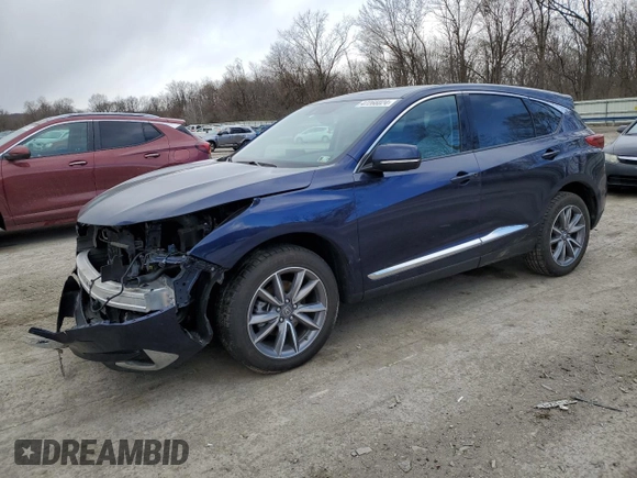 2020 Acura RDX w/Technology Pkg with VIN 5J8TC2H57LL016541, listed as a Copart auction lot 47266024 with 48,720 mi miles. Bid and sale history available at carsss.com. Image 1.