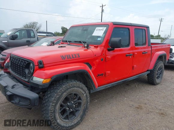 2024 Jeep Gladiator Sport with VIN 1C6HJTAG5RL101616, listed as a IAAI auction lot 42156992 with 31,824 mi miles and . Bid and sale history available at DreamBid. Image 2.
