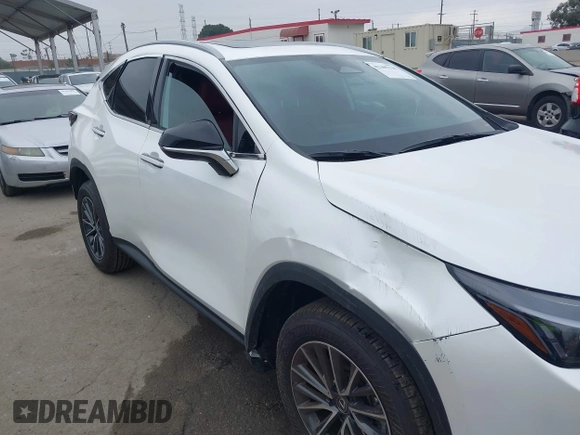 2025 Lexus NX 350 Premium with VIN JTJGGCEZ6S2023225, listed as a IAAI auction lot 42385139 with 1,590 mi miles and . Bid and sale history available at DreamBid. Image 6.