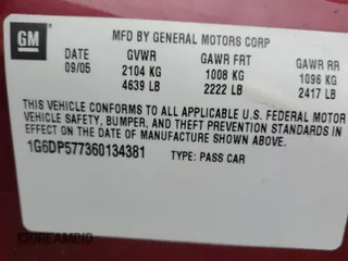 2006 Cadillac CTS with VIN 1G6DP577360134381, listed as a Copart auction lot 73272054 with 172,706 mi miles and Salvage Title. Bid and sale history available at carsss.com. Image 12.