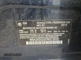 2015 BMW 3 Series 328i xDrive с VIN WBA3B5G52FNS13532, выставлен на аукционе Copart как лот 58327295 с пробегом 118 337 миль миль и Чистый • Clean title. История ставок и продаж доступна на DreamBid. Изображение 12.
