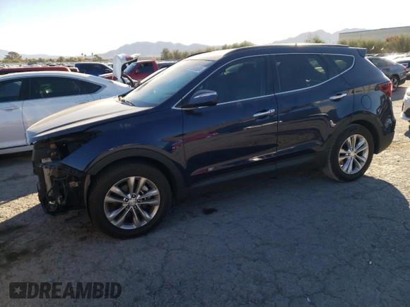 2017 Hyundai Santa Fe Sport 2.0T with VIN 5XYZU3LA1HG382224, listed as a Copart auction lot 79525524 with 91,805 mi miles and Salvage Title. Bid and sale history available at carsss.com. Image 1.