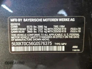 2016 BMW X5 xDrive40e with VIN 5UXKT0C56G0S76375, listed as a Copart auction lot 54694565 with 82,807 mi miles and Clean Title. Bid and sale history available at DreamBid. Image 12.