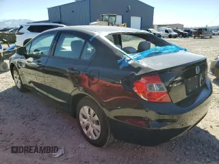 2012 Honda Civic LX with VIN 2HGFB2F57CH604861, listed as a Copart auction lot 50294515 with 130,214 mi miles and Salvage Title. Bid and sale history available at DreamBid. Image 2.