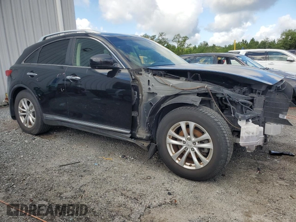 2013 Infiniti FX with VIN JN8CS1MU0DM140661, listed as a Copart auction lot 56652205 with Not provided miles and Salvage title. Bid and sale history available at DreamBid. Image 4.