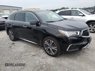 2019 Acura MDX Technology with VIN 5J8YD3H50KL011673, listed as a Copart auction lot 60538285 with 33,677 mi miles and Salvage title. Bid and sale history available at DreamBid. Image 4.